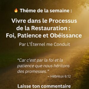 Lire la suite à propos de l’article Suivi => Vivre dans le Processus de la Restauration