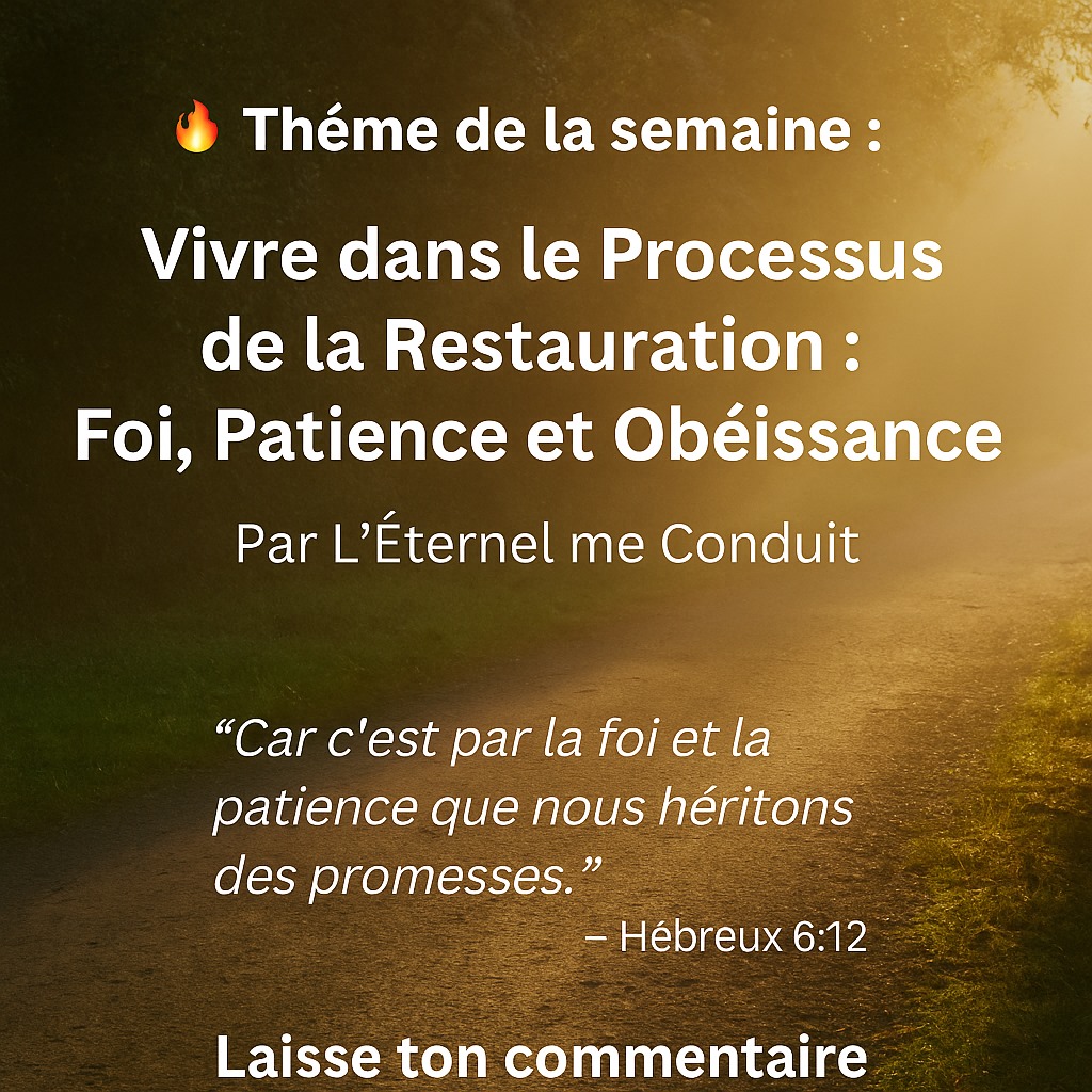 Lire la suite à propos de l’article Suivi => Vivre dans le Processus de la Restauration