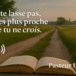 Ne te lasse pas, tu es plus proche que tu ne crois.